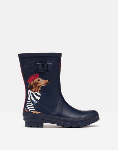 Joules Molly Welly Navy Sausage Dog