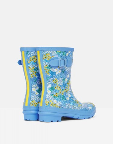 Joules Ladies Molly Welly Print Blue Ditsy