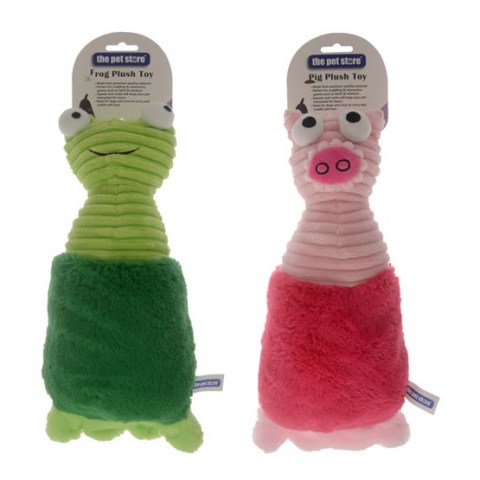 Frog & Pig plush pet toy